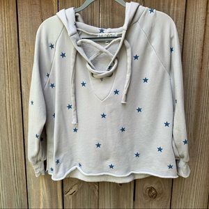 WildFox blue stars hoodie/XS